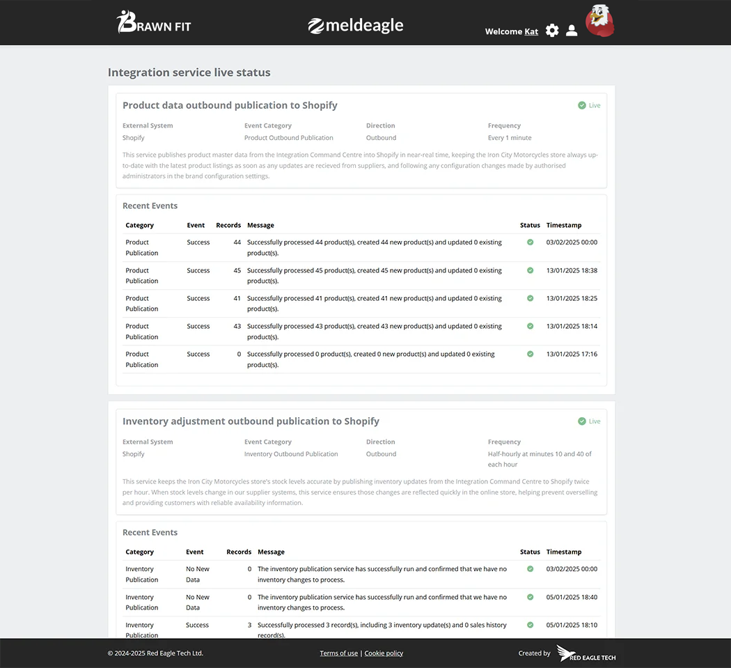 Real-time inventory sync in Meldeagle for Shopify product management