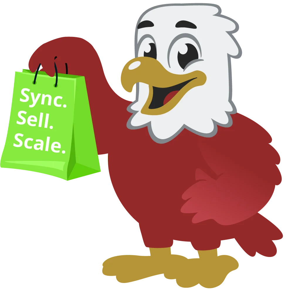 MeldEagle mascot pointing