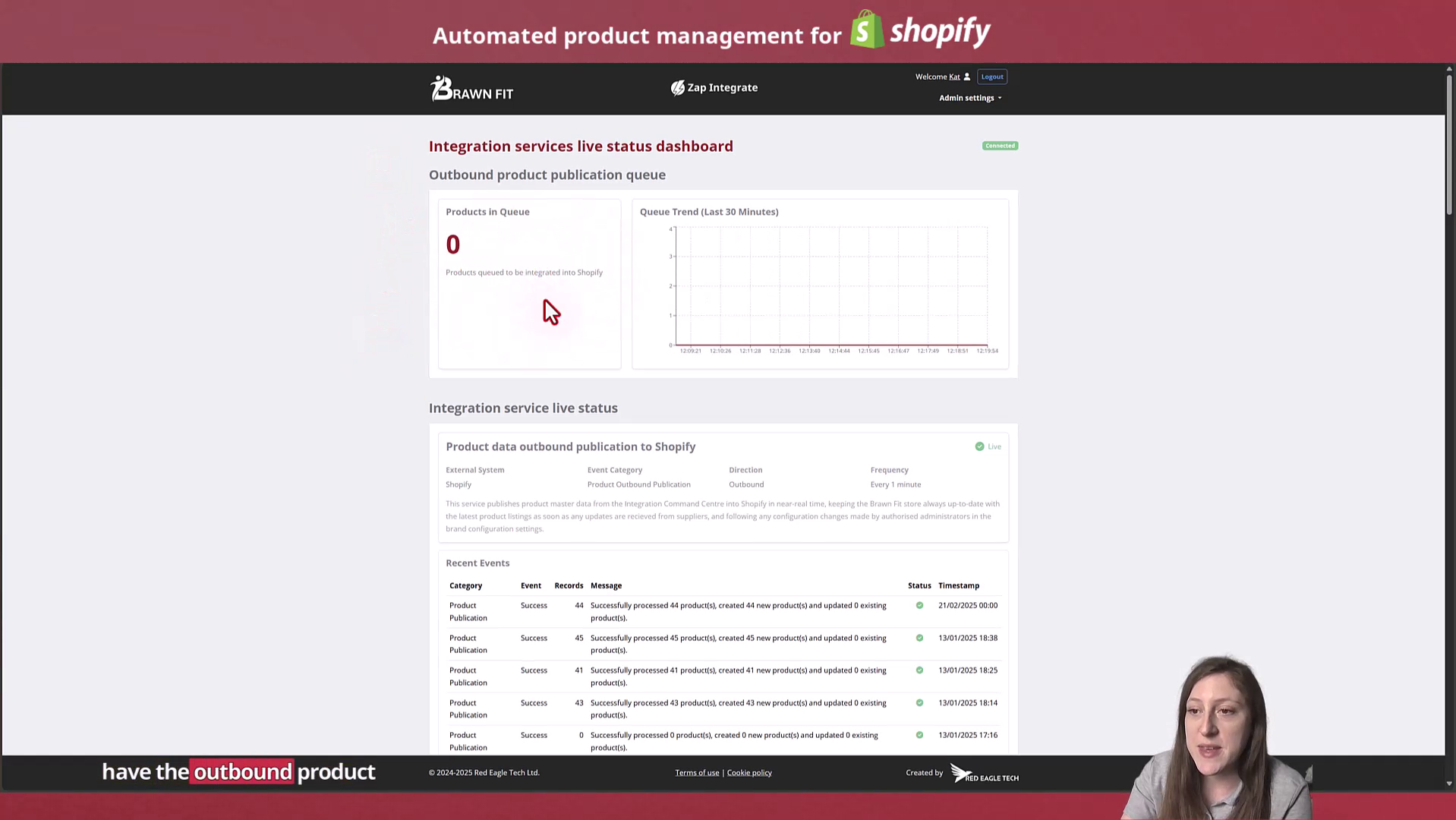 Live services dashboard video preview