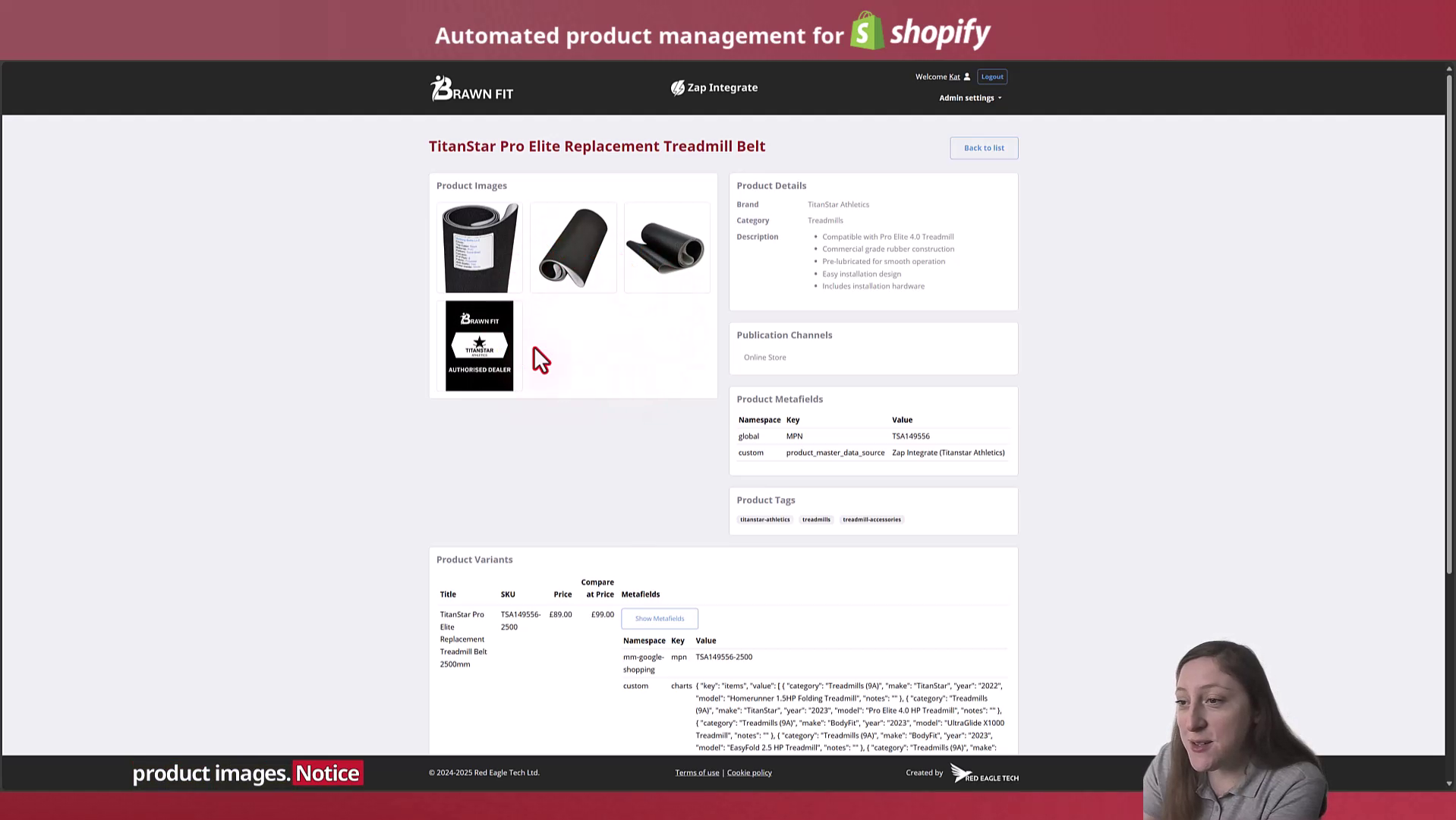 Managing product data video preview